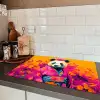 Kimono - Roze - Panda - Bloemenkroon Inductie beschermer vinyl 3mm klein -sfeer3