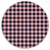 Plaid - Patroon - Roze - Zwart Wandcirkel kunststof plaat 5mm dik klein 188 -3d