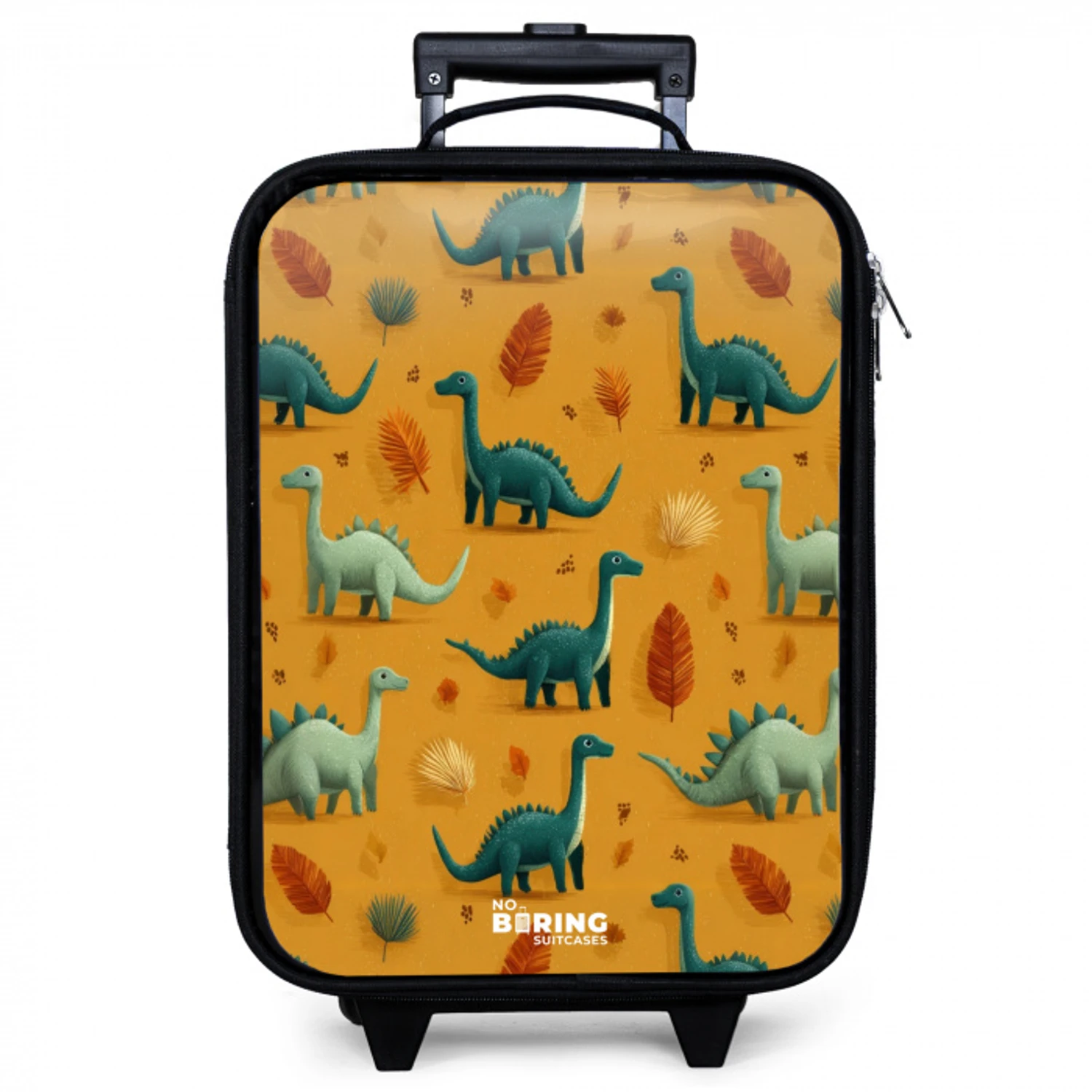 Dino - Dieren - Patroon Kinderkoffer - Zwart klein -zzz_website3d