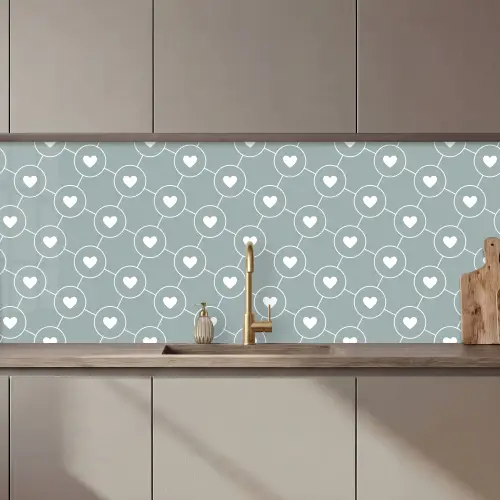 Design - Geometrie - Patroon - Hart keuken achterwand 2 middel 871 zz_3dshopping