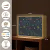 Sterren - Kleurrijk - Lichtgevende kernen Light Box met batterij (Wandlamp kind) middel -USP_websiteoverzichtNL