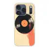 Vinylplaat - Zwart - Verfspatten - Retro Telefoonhoesje iPhone 17 Pro klein -3d