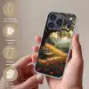 Bankje - Boom - Klaprozen - Heuvels Telefoonhoesje iPhone 17 Pro klein -sfeer3_NL