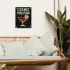 Cocktail - Zwart - Illustratie tuinposter los doek klein -sfeer7