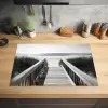 Loopbrug - Hout - Strand - Zee Inductie beschermer vinyl 3mm klein -sfeer5