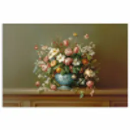 Vaas - Pastel - Kleuren - Bloemen poster papier klein -3d
