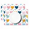 Hartjes - Pastel - Kleurcontrast - Handgetekend Placemat vinyl groot -zzsfeer2_Kitchenyeah-website