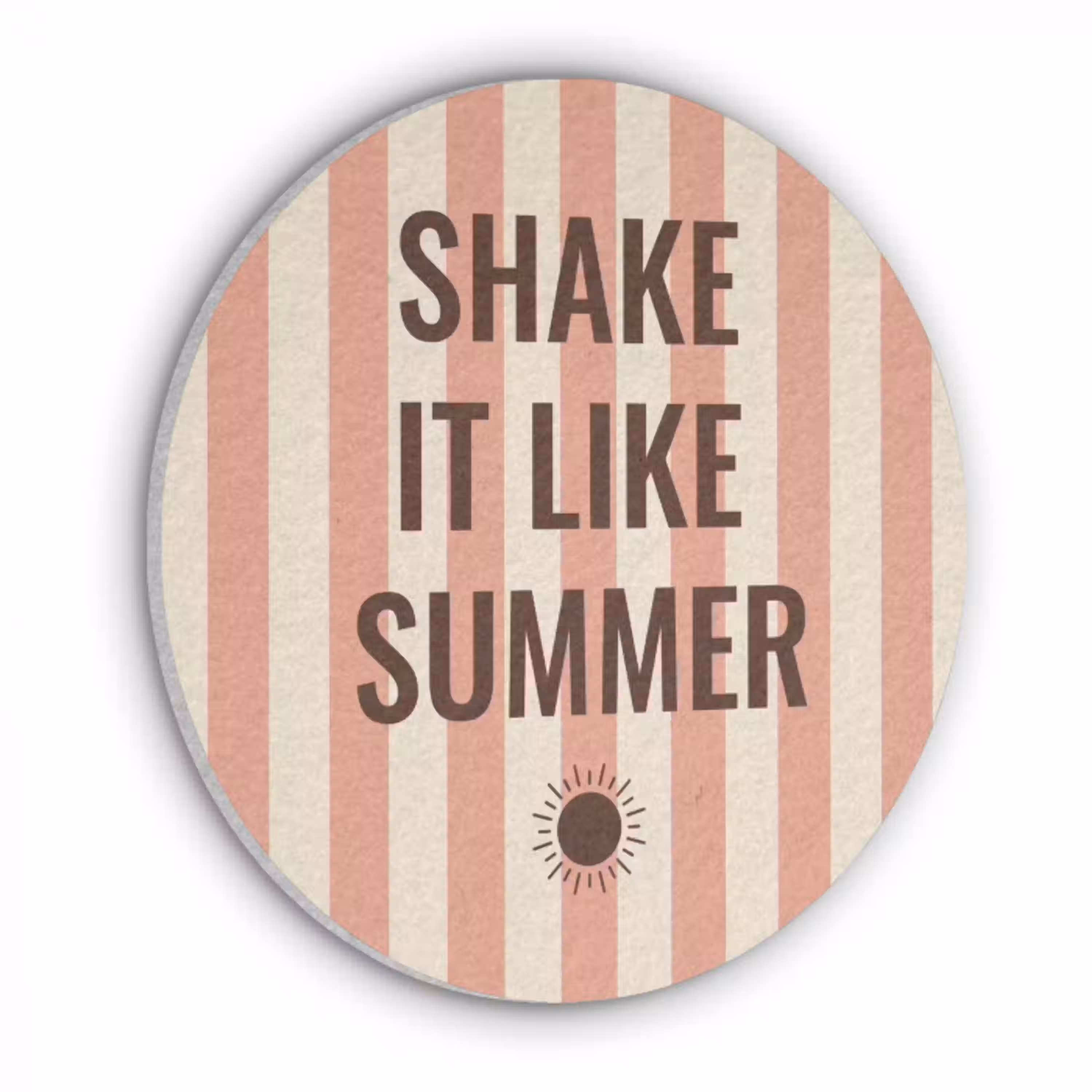 Zomer - Quote - Strepen Akoestische PET Vilt - Rond klein -3d