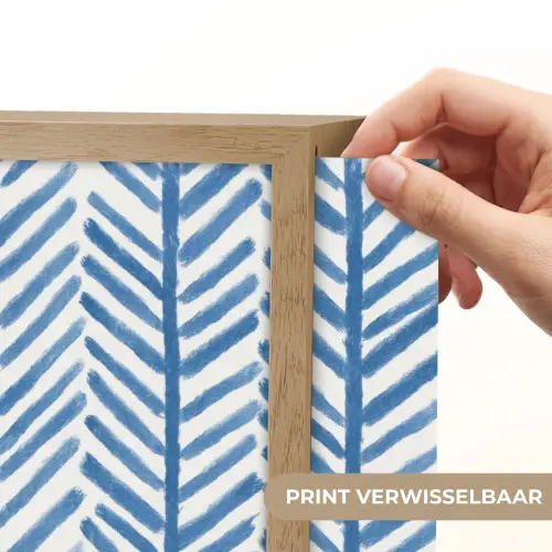 Patroon - Streep - Blauw Light Box met batterij (Wandlamp) middel 907 -USP_websiteprintNL