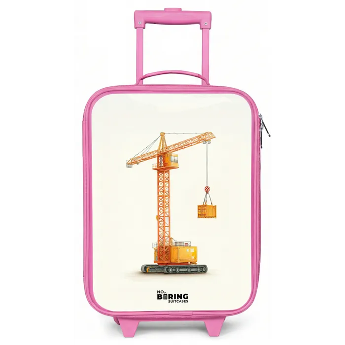 Torenkraan - Getekend - Oranje Kinderkoffer - Roze klein -zz3dotto