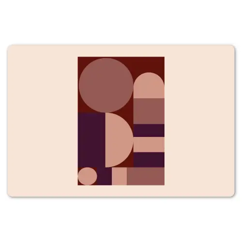 Geometrisch - Cirkels - Rood Placemat vinyl groot -zzsfeer1_Kitchenyeah-website