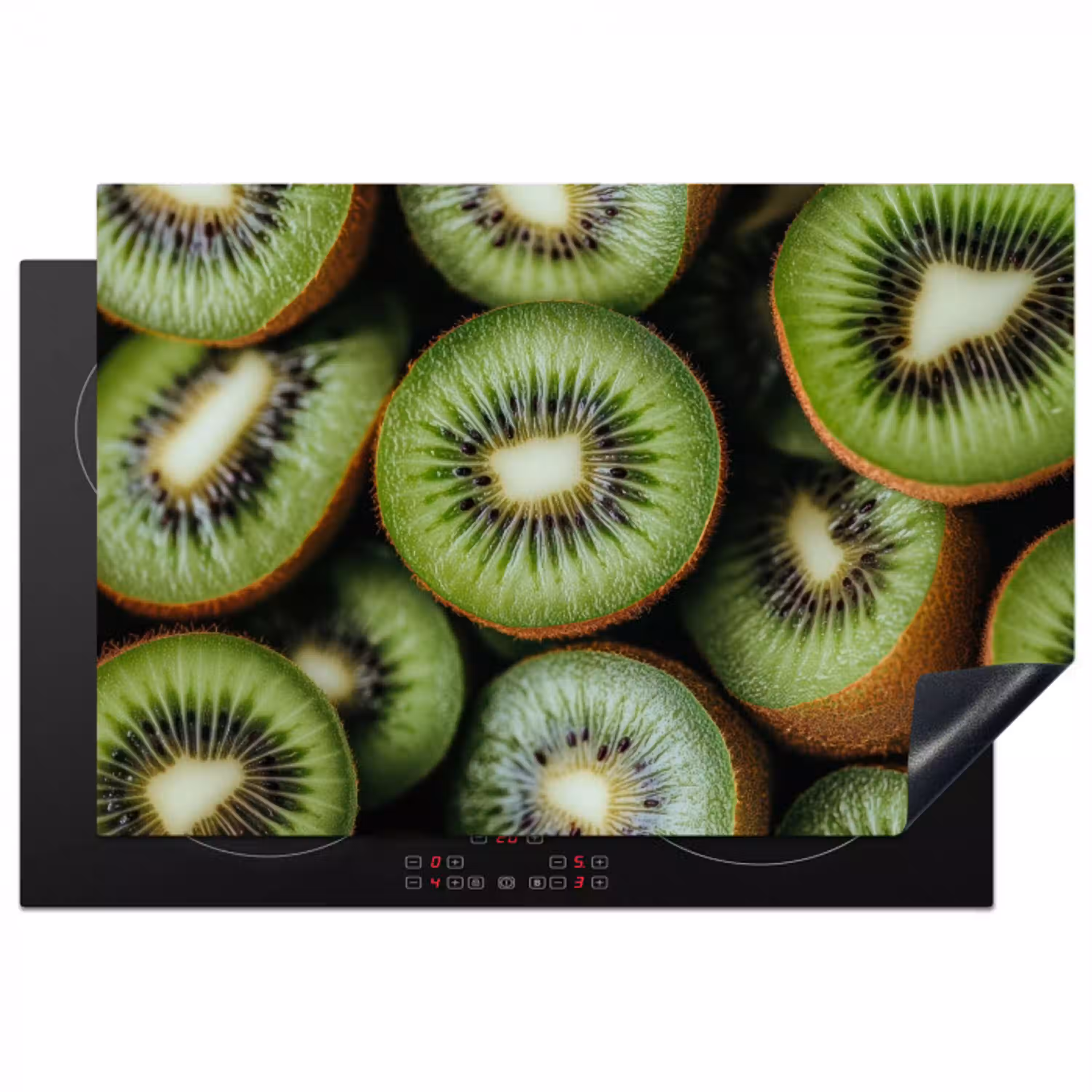 Kiwi - Fruit - Groen Inductie beschermer vinyl 3mm klein -3d
