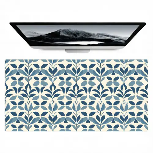 Flora - Modern - Blauw Muismat XXL klein 681 -zzz3d
