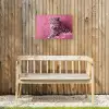 Panter - Luxe - Roze Tuinposter op houten frame 2 cm dik klein -sfeer4