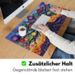 Levensboom - Mozaïek - Bloemen - Kleurrijk - Vrolijk Muismat XXL klein -ysfeer3_duits