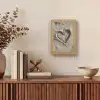 Hartvorm - Getekend - Beige - Zand Light Box met kabel (Tafellamp) klein -sfeer2