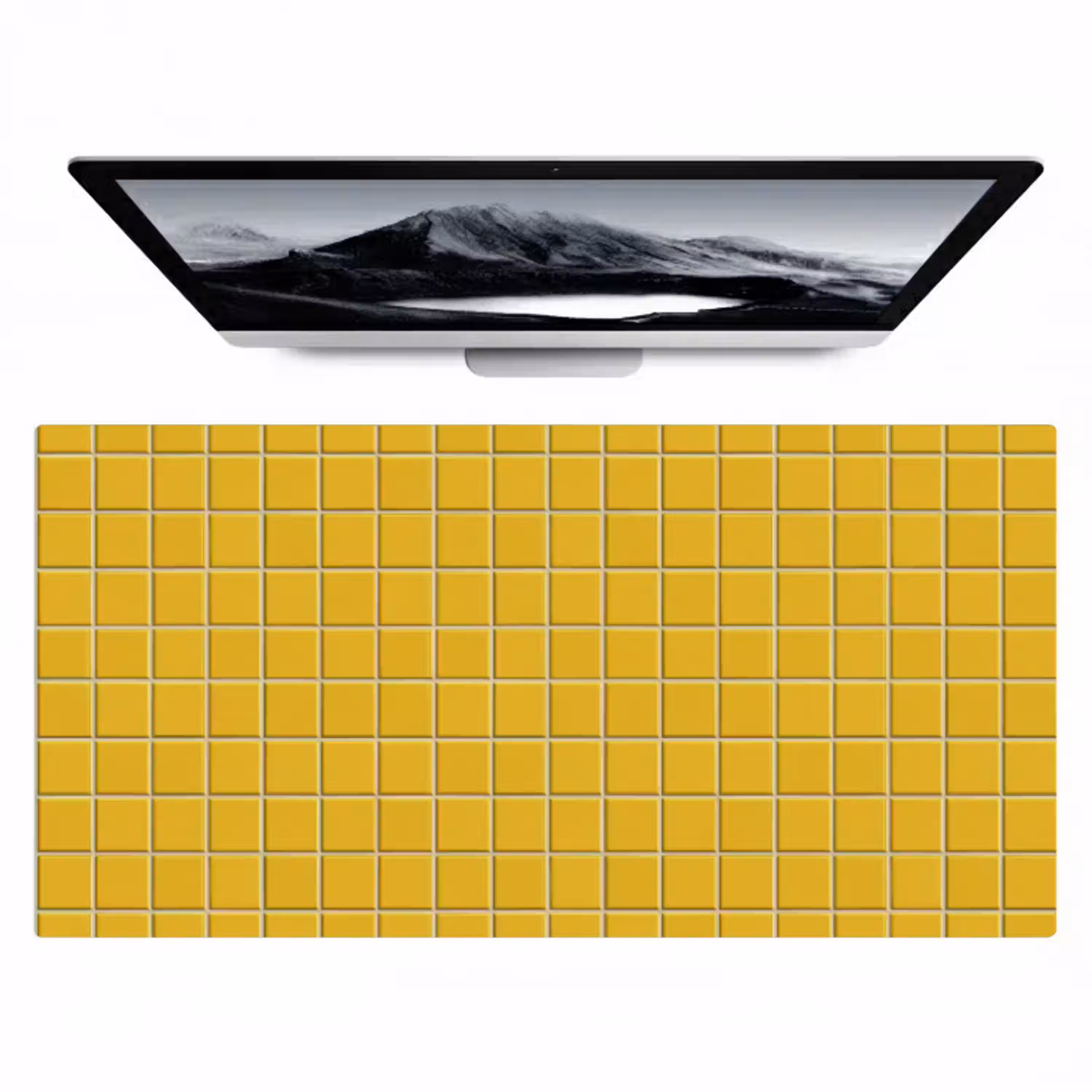 Patroon - Tegel - Okergeel Muismat XXL klein 681 -zzz3d