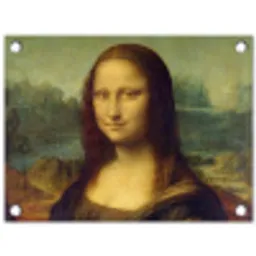 Mona Lisa - Leonardo da Vinci tuinposter los doek klein -3d