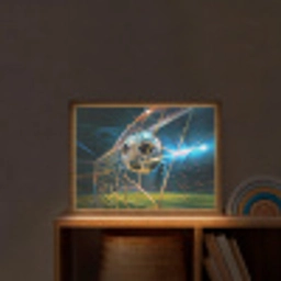 Voetbal - Goal - Sport - Jongens Light Box met batterij (Wandlamp kind) middel -sfeer1_kind