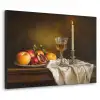 Fruit -  Stilleven - Wijn - Kaars Textielframe zwart klein -3d
