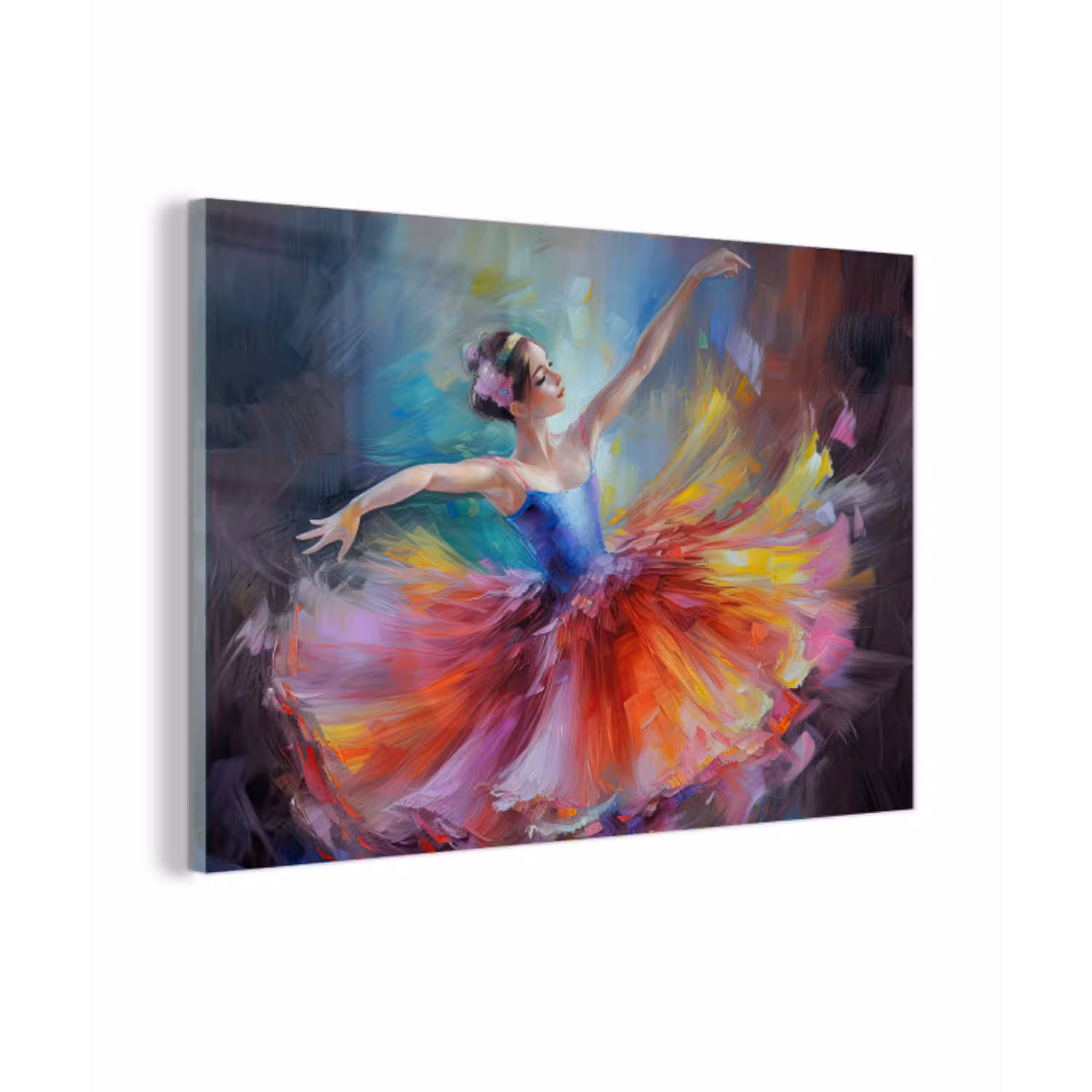 Schilderij - Olieverf - Dans - Ballerina plexiglas 5mm klein -z3d