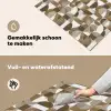 Abstract - Retro - Bruin Inductie beschemer met haakjes klein 777 -ky-schoon-nl