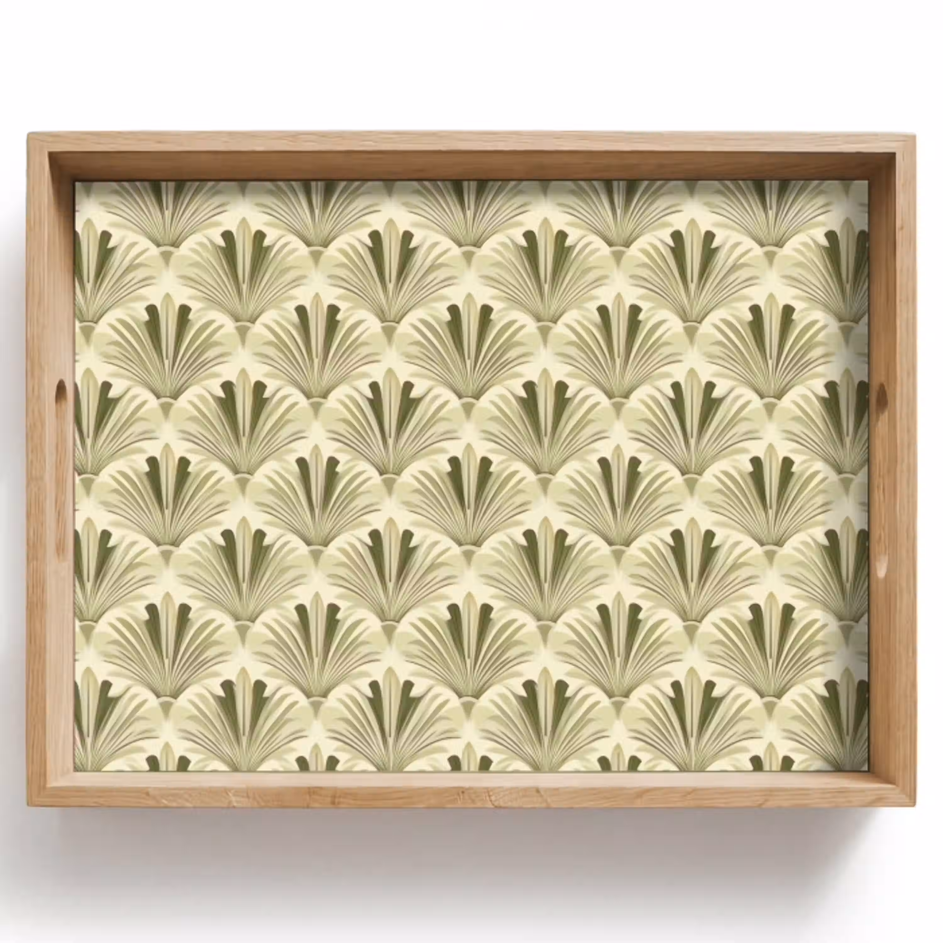 Klassiek - Waaier - Groen Dienblad Rechthoek middel 911 -z3d_shopping