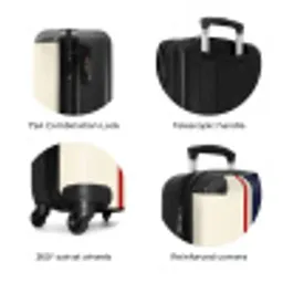 111 NBS - Handbagage koffer - Volwassenen Unisex middel zzzzzzzbolletjes_ENG
