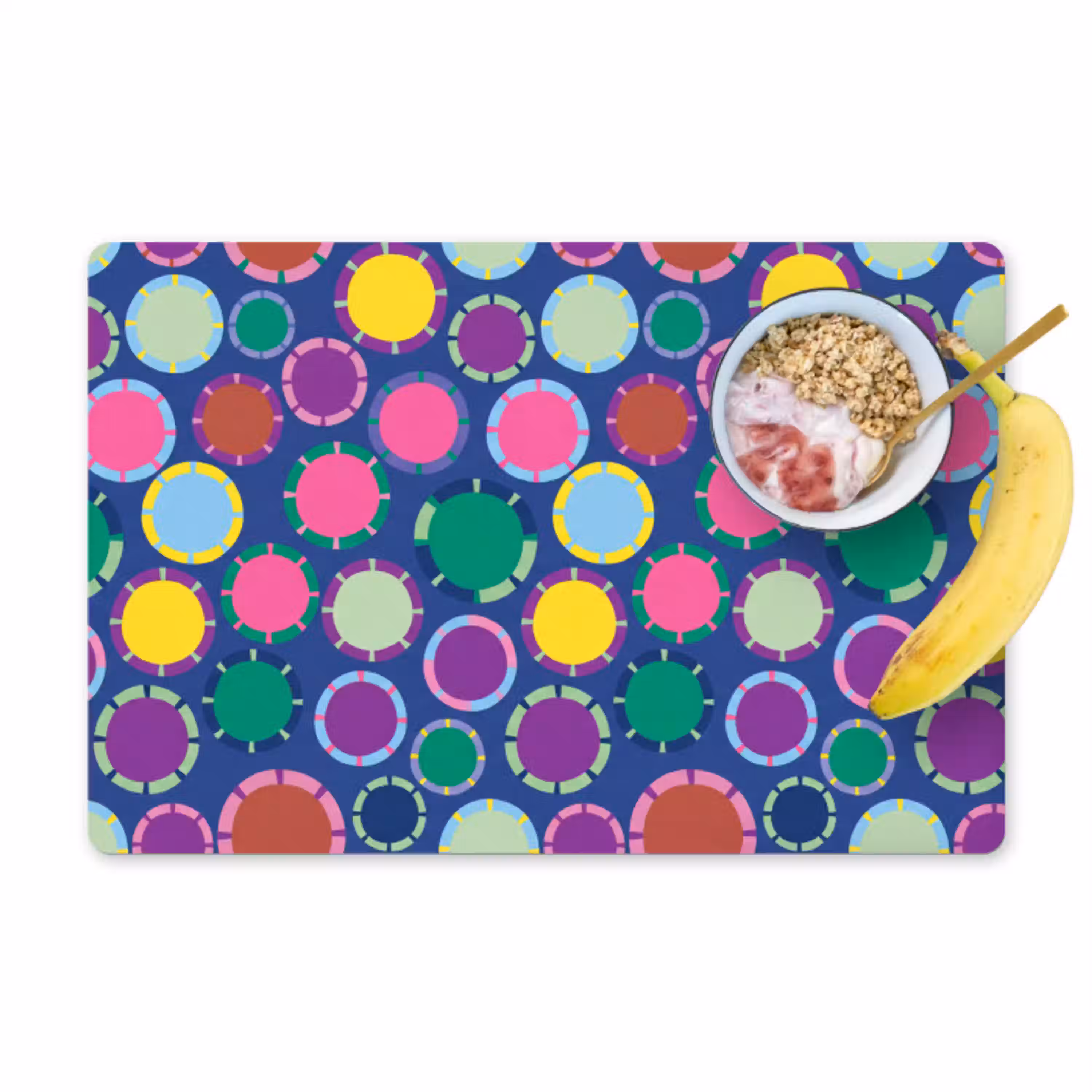 Patroon - Cirkels - Abstract - Kleurrijk Placemat vinyl groot -zzzproduct_Kitchenyeah-website