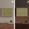 Textuur - Abstract - Groen Light Box met batterij (Wandlamp) middel 907 -sfeer3