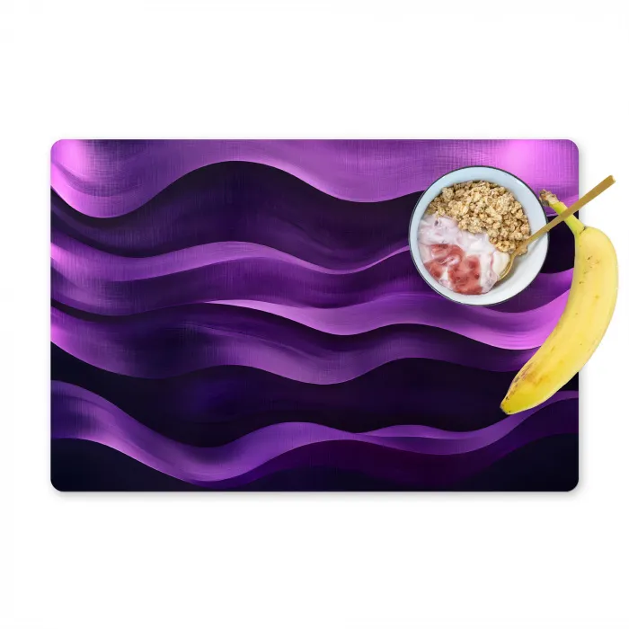 Golven - Abstract - Paars Placemat vinyl groot -zzzproduct_Kitchenyeah-website
