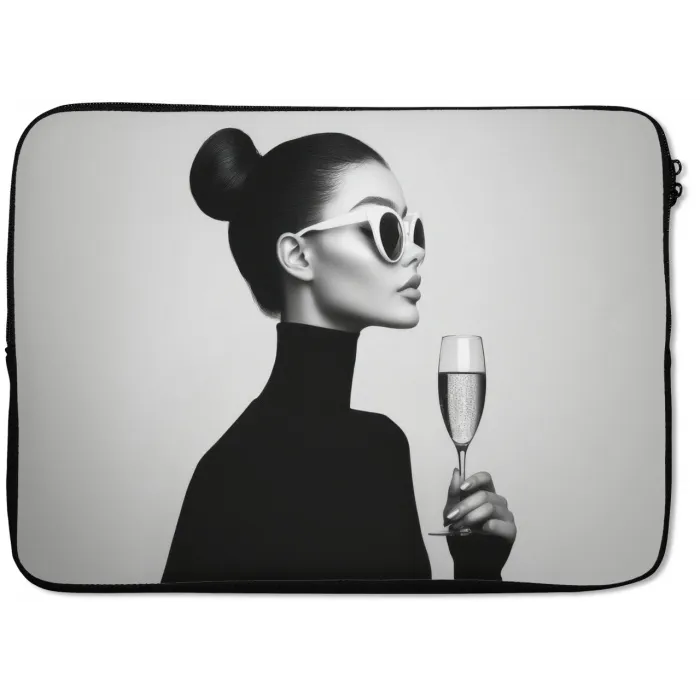 Vrouw - Champagne - Modern laptophoes neopreen klein -zkaufland3dotto