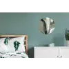 Natuur - Abstract - Groen - Penseelstreken Wandcirkel aluminium klein -slaapkamer