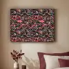 Spat - Abstract - Waterverf - Zacht Textielframe zwart klein 947 -sfeer1