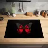 Vlinder - Rood - Contrast Inductie beschermer vinyl 3mm klein -sfeer5