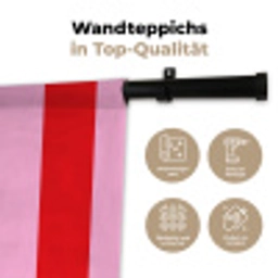 Strepen - Klassiek - Roze Wandkleed katoen klein 269 -tsfeer2_DE