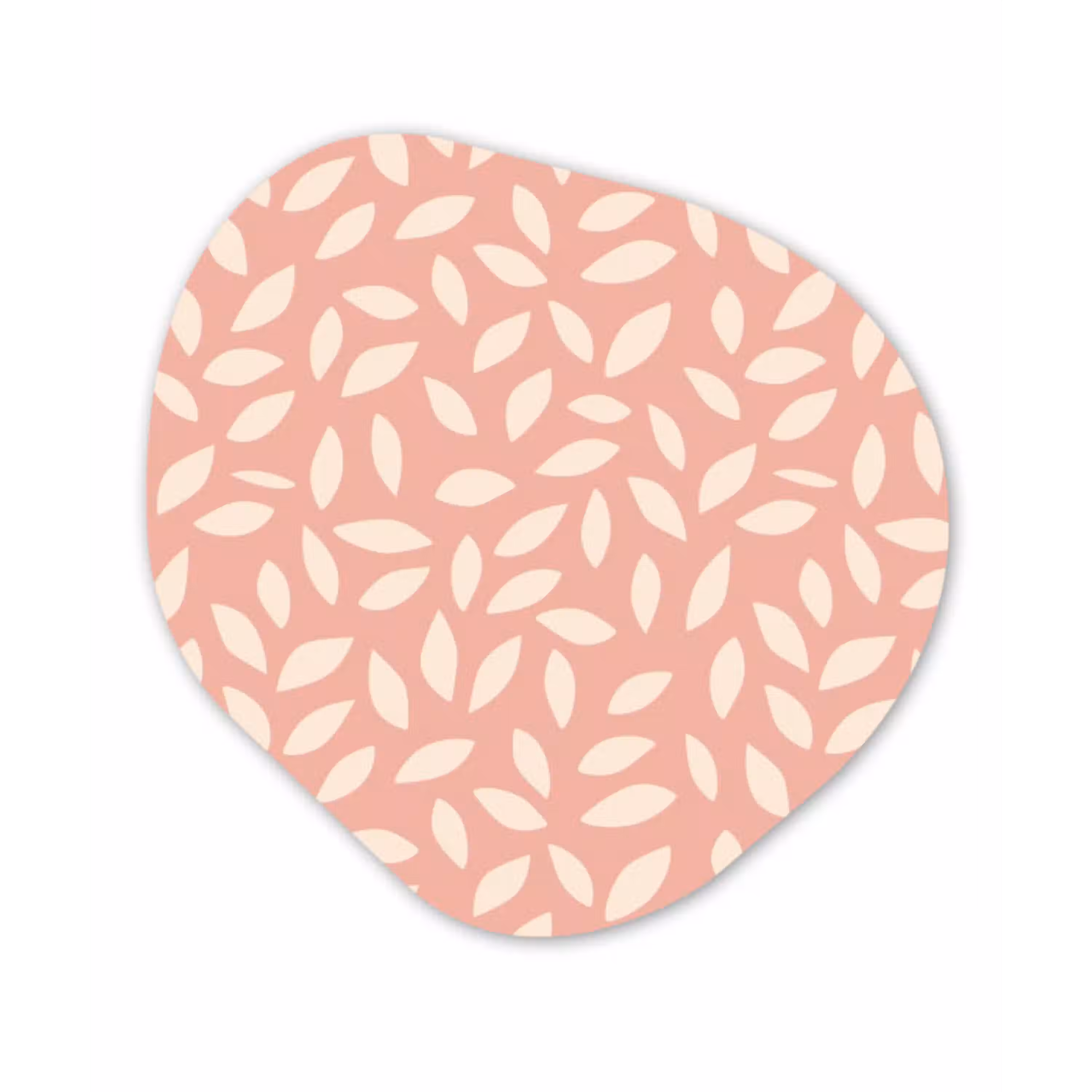 Roze - Bladeren - Speels - Patroon Wandcirkel Organisch Forex 3mm klein 629 -3d
