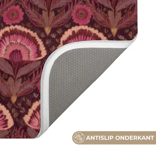 Antiek - Bloemen - Kleurrijk WCmat klein 1009 -USP_AntislipNL