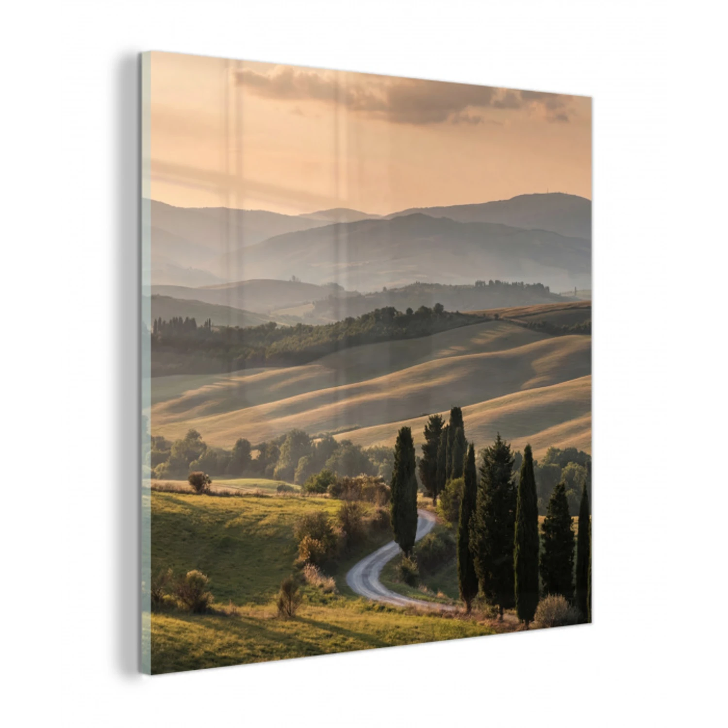 Toscaans - Landschap - Heuvels plexiglas 5mm klein -z3d