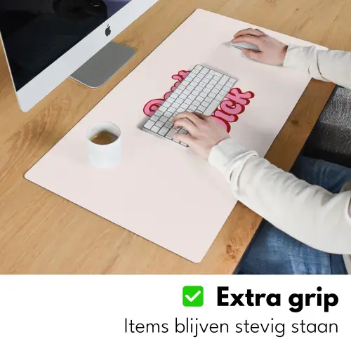 Tekst - Boodschap - Roze Muismat XXL klein -sfeer3