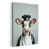 Koe - Zwart - Wit - Kok KitchenYeah - Keuken - Canvas klein -3d