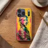 Vrouw - Verfstrepen - Gekleurd Telefoonhoesje iPhone 17 Pro klein -sfeer1
