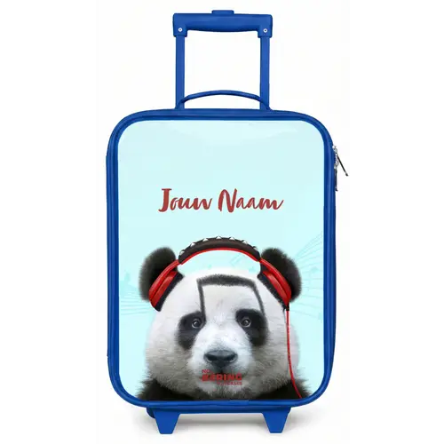 Kees de Panda Kinderkoffer - Blauw klein -zz3dotto