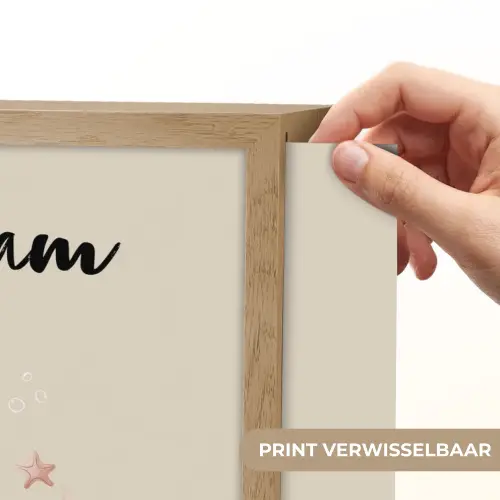 Zeepaardje - Zeewier - Beige Light Box met batterij (Wandlamp kind) middel -USP_websiteprintNL