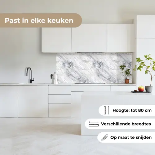 Wervelende - Grijsstructuur - Marmer - Wit keuken achterwand 2 middel 871 -sfeer4_NL
