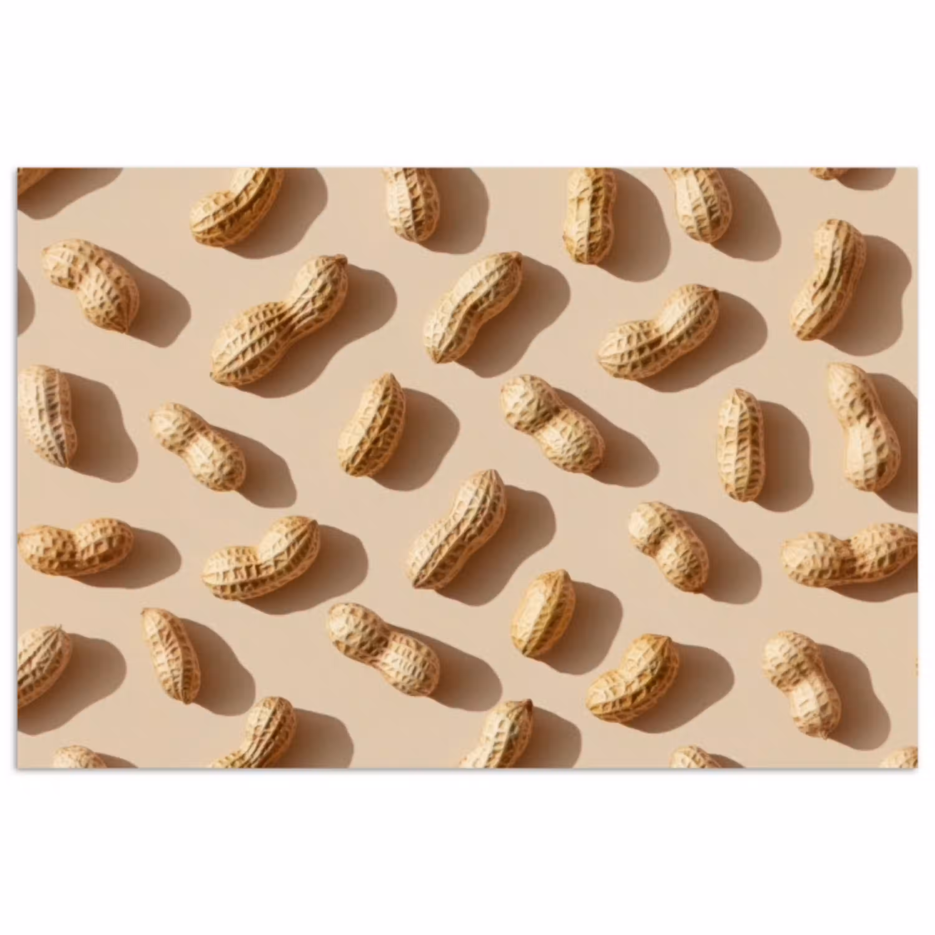 Pinda's - Patroon - Beige poster papier klein -3d