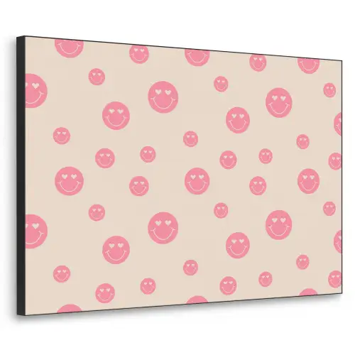 Smiley - Hart - Ogen - Patroon Textielframe zwart klein 947 -3d