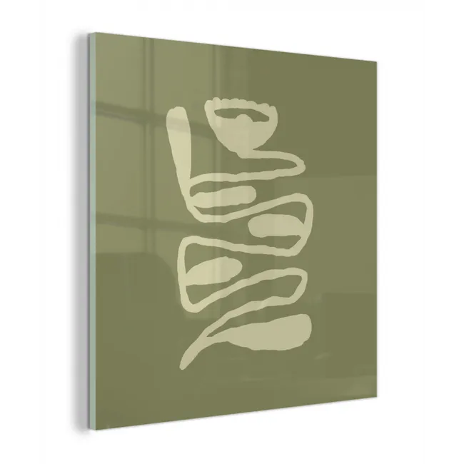 Groen - Abstracte kunst - Modern plexiglas 5mm klein -z3d