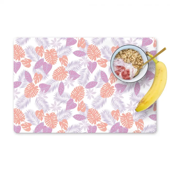 Bladeren - Pastelkleuren - Tropisch Placemat vinyl groot 368 -zzzproduct_Kitchenyeah-website