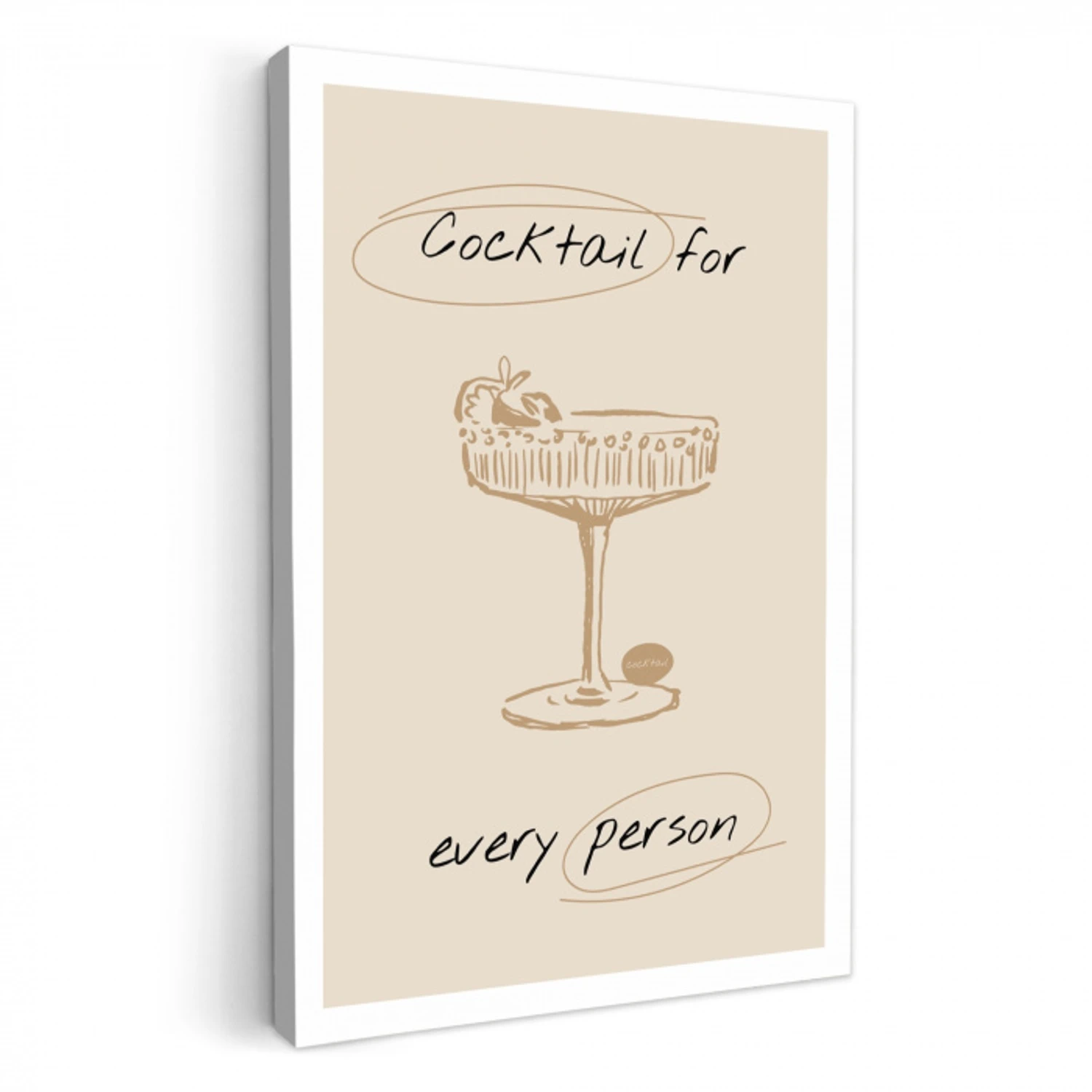 Voor Iedereen een Cocktail KitchenYeah - Keuken - Canvas klein -3d